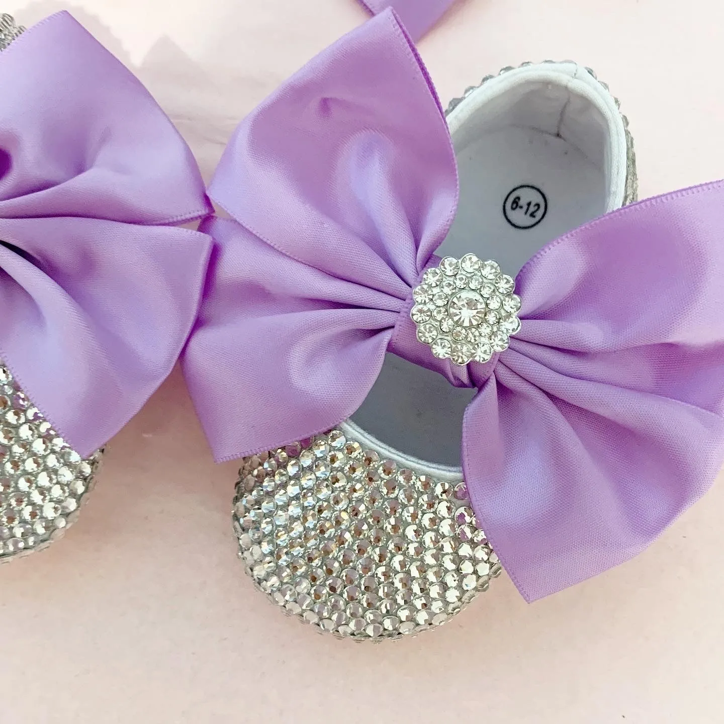 SWAROVSKI SHOES- lavander bow