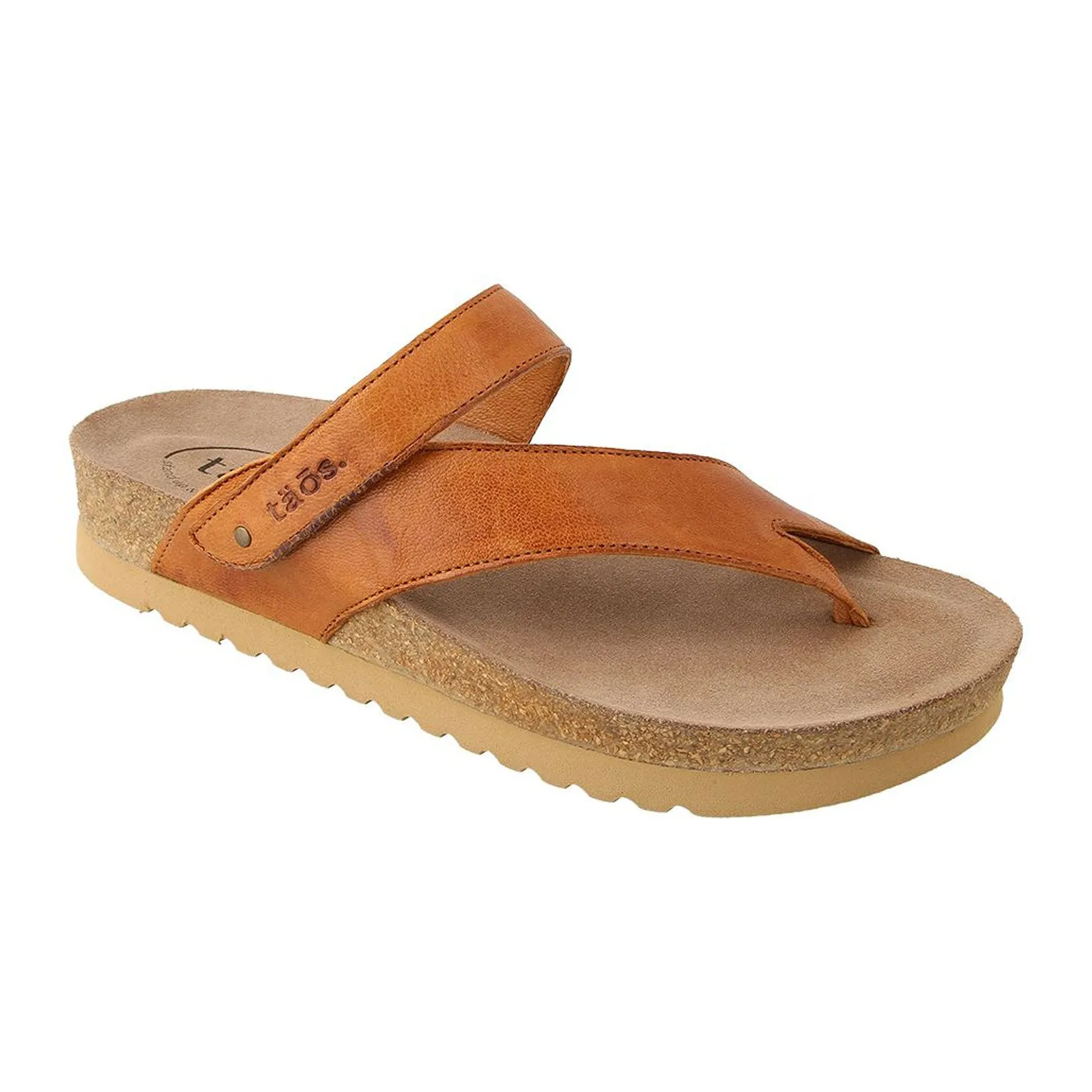 Taos Lola Thong Sandal (Women) - Cognac Leather