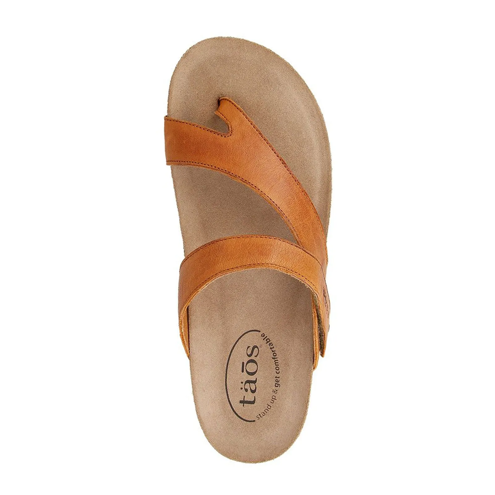 Taos Lola Thong Sandal (Women) - Cognac Leather