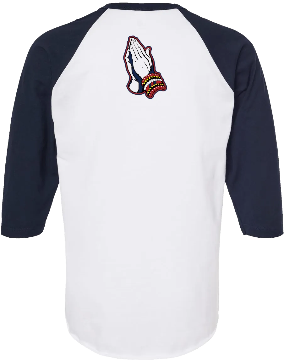 TASTY STEVE - 'Tasty Tee' Raglan Shirt - Cardinals Blue