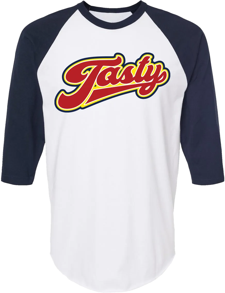 TASTY STEVE - 'Tasty Tee' Raglan Shirt - Cardinals Blue