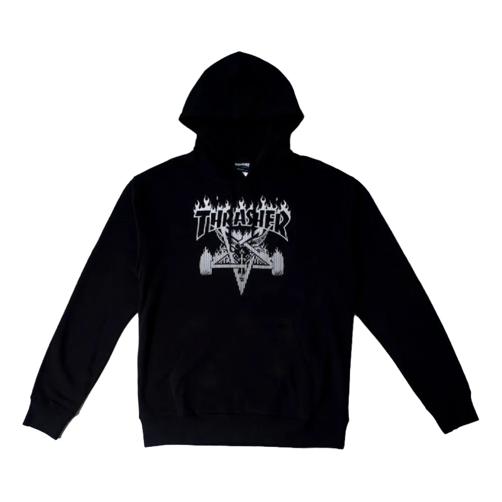 THRASHER(JAPAN) SKATE GOAT BARS HOODED-BLACK