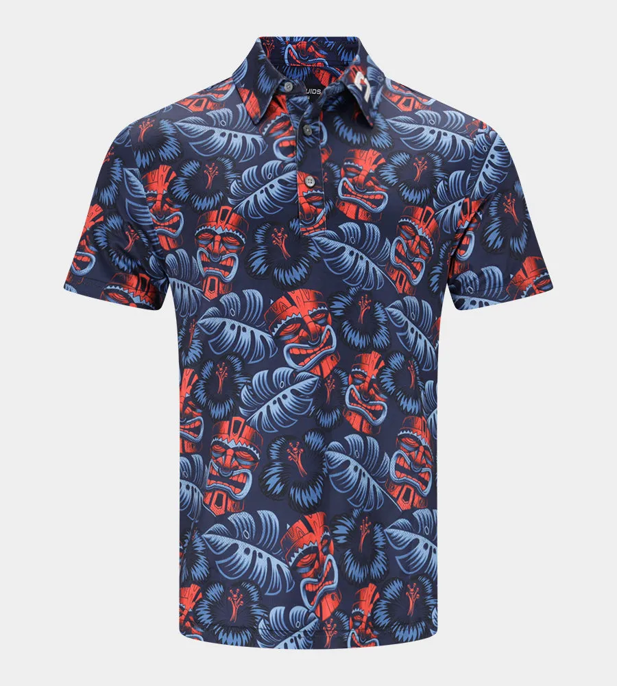 TIKI POLO - NAVY / ORANGE