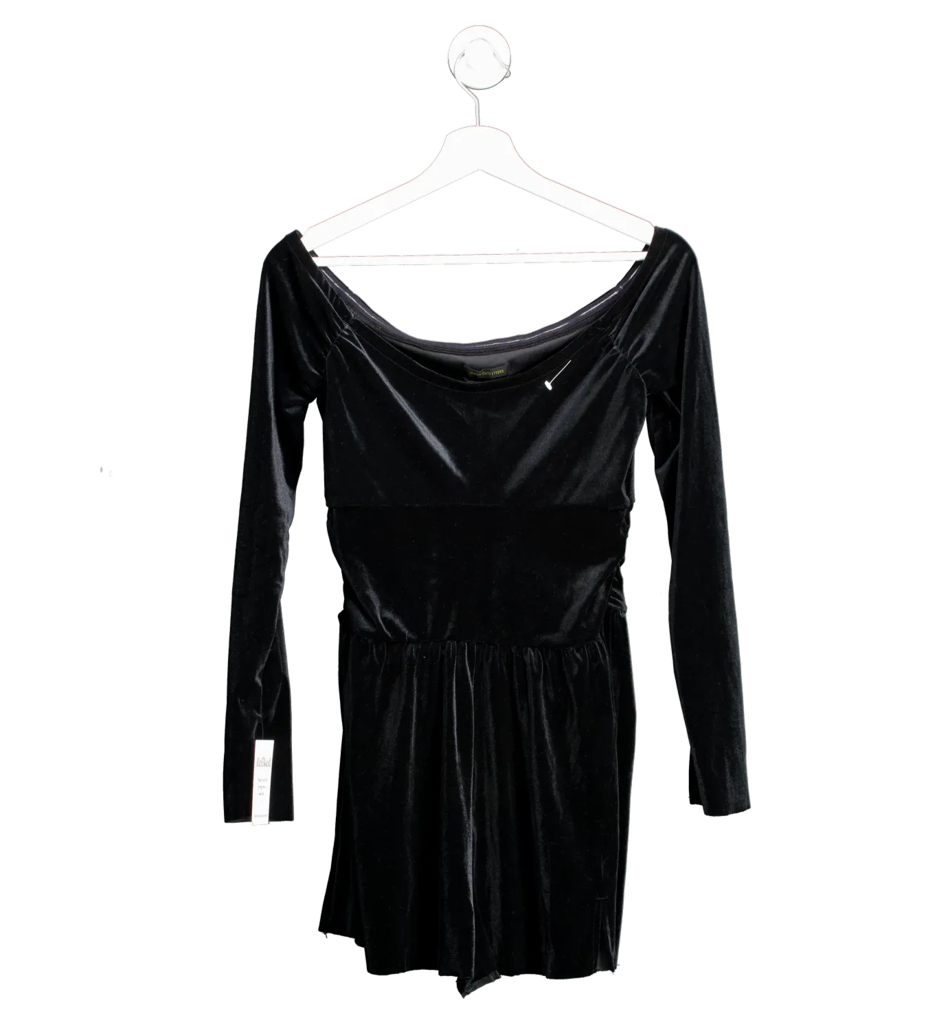 Urban Outfitters Black Velvet Playsuit UK M