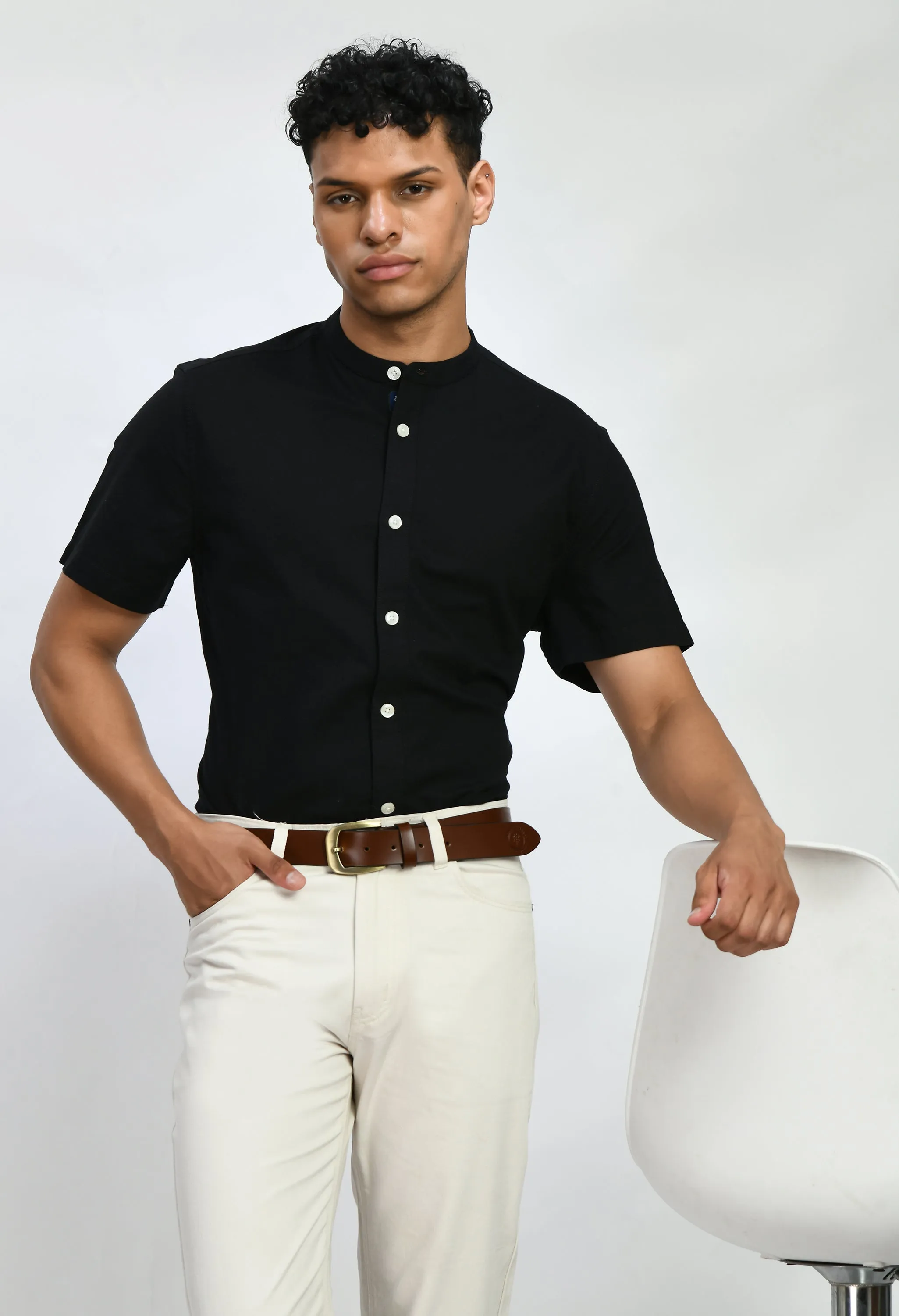 USI Half sleeve Shirt for Men | Small collar shirt | Smart fit | Durable | High quality cotton