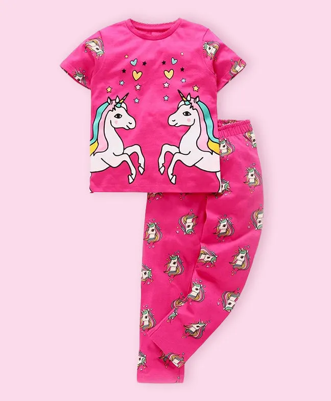 Ventra Girls Unicorn Pink Nightwear