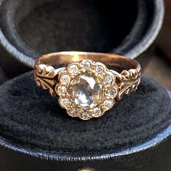 Victorian Rose Cut Diamond Ring, Rose Cut 0.67ct.