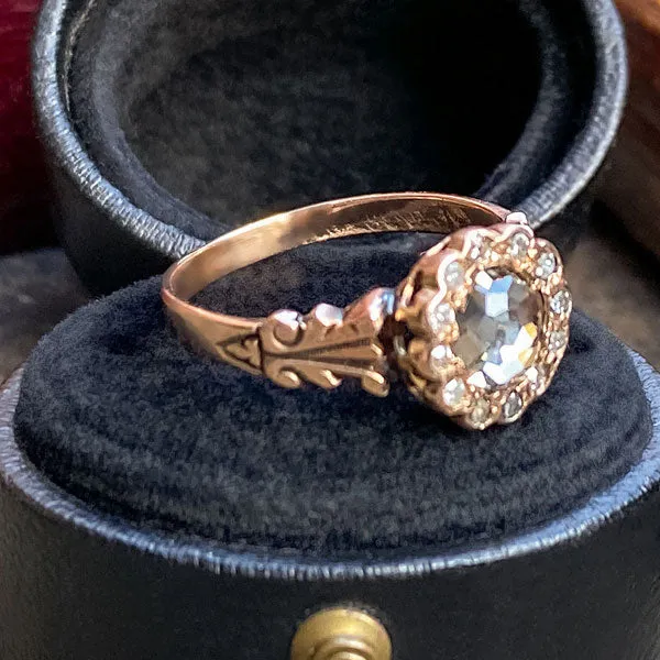 Victorian Rose Cut Diamond Ring, Rose Cut 0.67ct.