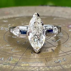 Vintage Engagement Ring, Marquise 0.50ct.