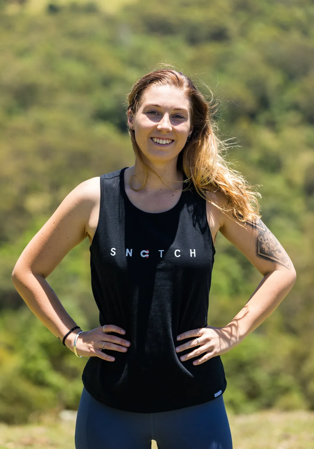 Women's Singlet Black - SF1001BK