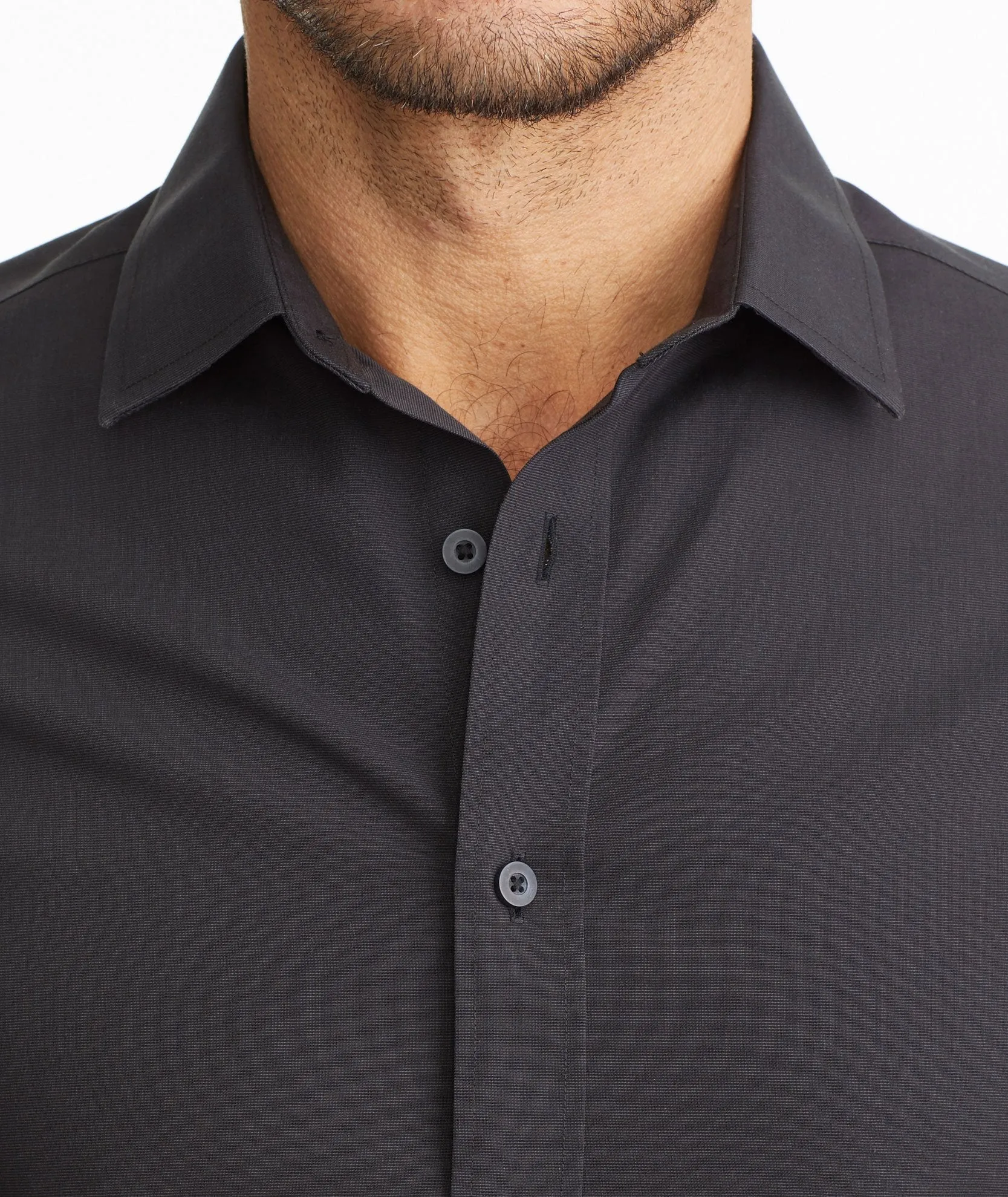 Wrinkle-Free Black Stone Shirt