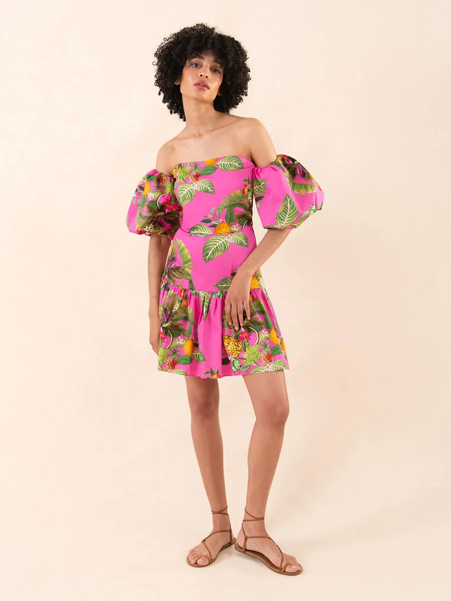 Ziggy Cotton Mini Dress - Calypso Pink